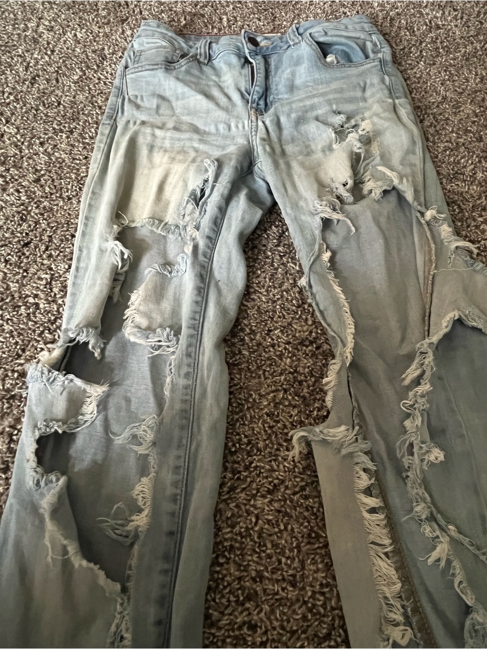 Fun Light Wash Distressed Women's Party Jeans